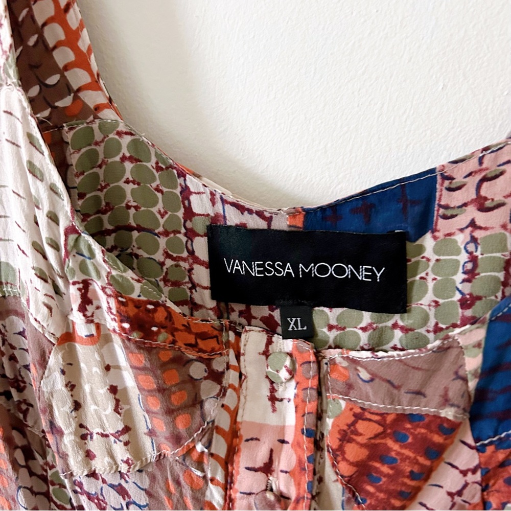 Vanessa Mooney The Elisabeth Romper in Patchwork Snakeskin Print 100% Silk Sz XL - Picture 4 of 5